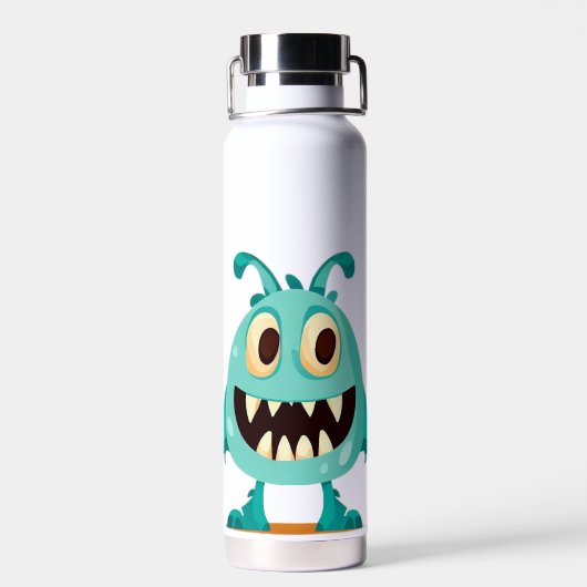 Monster/alien/cartoon Waterfles (Achterkant)