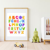 Monster Alphabet ABC Poster