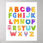 Monster Alphabet ABC Poster (Voorkant)