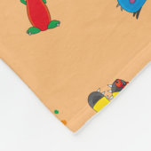 Monster Alphabet Pattern Fleece Deken (Hoek)