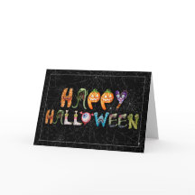 Monster Alphas Funny Halloween Typografie