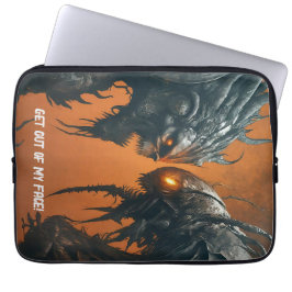 Monster Angry Face-Off Laptop Sleeve