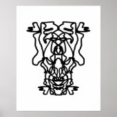 monster art line poster (Voorkant)