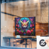 Monster Art Window Cling Raamsticker (Cafe Raam)