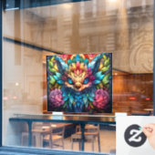 Monster Art Window Cling Raamsticker (Cafe Raam)