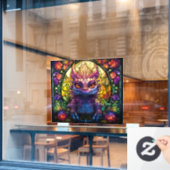 Monster Art Window Cling Raamsticker (Cafe Raam)
