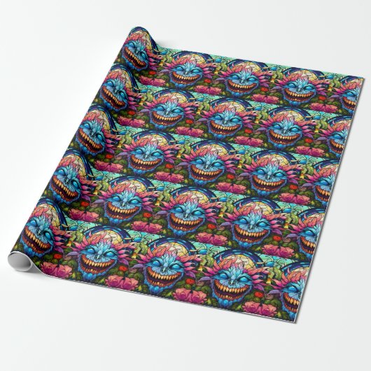 Monster Art Wrapping Paper Cadeaupapier (Uitgerold)