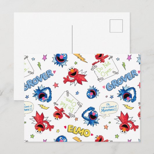 Monster at the End of This Story Pattern Briefkaart (Voorkant / Achterkant)