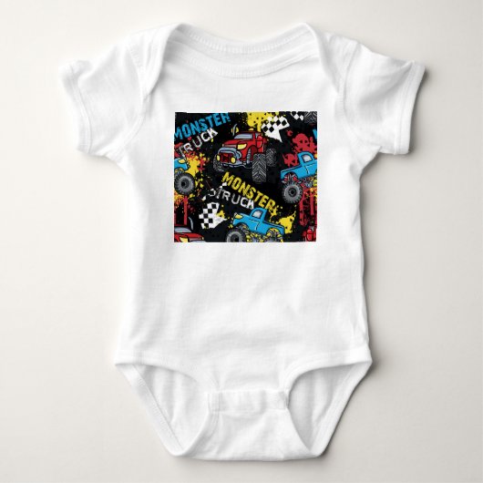 Monster Auto: Abstract Kind Patroon Romper (Voorkant)