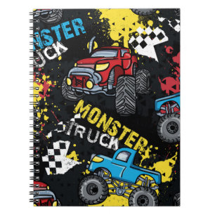 Monster auto: Abstract kinderachtig patroon Notitieboek