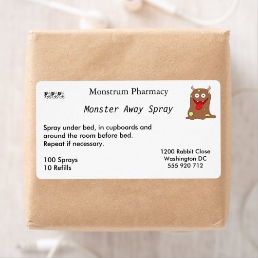 Monster Away Spray Labels Groot (Insitu)