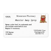 Monster Away Spray Labels Groot (Voorkant)