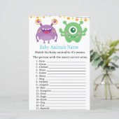 Monster Baby Dieren Naam Spel (Staand voorkant)