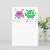 Monster baby shower bingo (Staand voorkant)