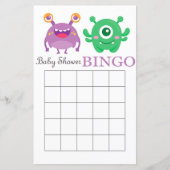 Monster baby shower bingo (Voorkant)