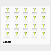 Monster - Baby Shower boekplattegrlabel, boeken vo Vierkante Sticker (Vel)
