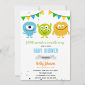 Monster baby shower uitnodiging (Voorkant)