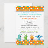 Monster Baby Shower-uitnodigingen Kaart (Voorkant / Achterkant)