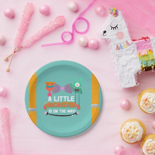 Monster Baby shower - Ze hebben een Monster Creëer Papieren Bordje (Feest)