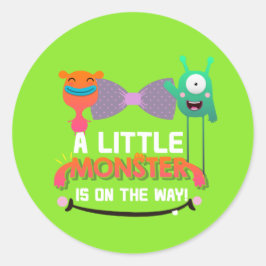 Monster Baby shower - Ze hebben een Monster Creëer Ronde Sticker