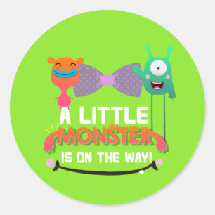 Monster Baby shower - Ze hebben een Monster Creëer Ronde Sticker