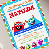 Monster Bash Baby shower Kaart