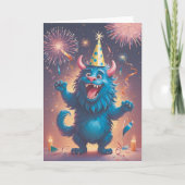 Monster Bash Birthday Kaart (Voorkant)