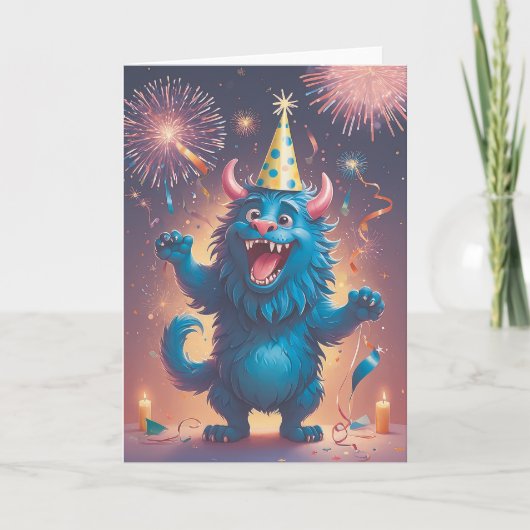 Monster Bash Birthday Kaart (Voorkant)