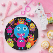 Monster Bash Birthday Party Fun Halloween Papieren Bordje (Feest)