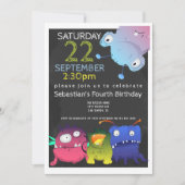 Monster Bash Birthday Party - Gepersonaliseerd Kaart (Voorkant)