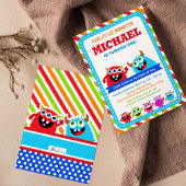 Monster Bash Birthday Party Invitation Kaart