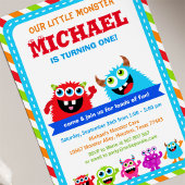 Monster Bash Birthday Party Invitation Kaart
