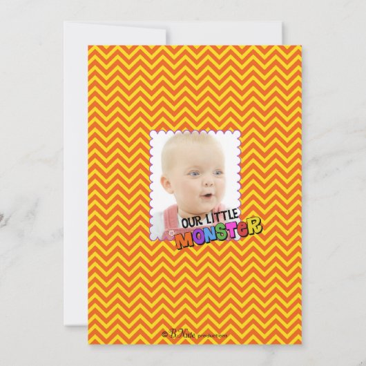 Monster Bash Birthday Party Invitation - Red Kaart (Achterkant)