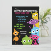 Monster Bash Birthday Party Kaart (Staand voorkant)