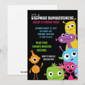 Monster Bash Birthday Party Kaart (Voorkant / Achterkant)