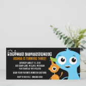 Monster Bash Birthday Party Kaart (Staand voorkant)