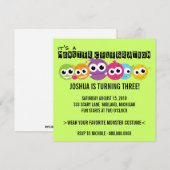 Monster Bash Birthday Party Kaart (Voorkant / Achterkant)