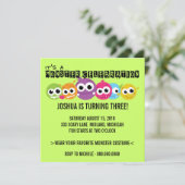 Monster Bash Birthday Party Kaart (Staand voorkant)