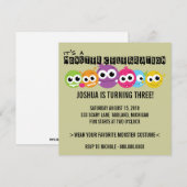 Monster Bash Birthday Party Kaart (Voorkant / Achterkant)