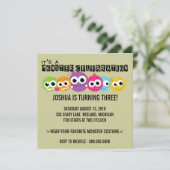 Monster Bash Birthday Party Kaart (Staand voorkant)