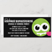 Monster Bash Birthday Party Kaart (Voorkant / Achterkant)