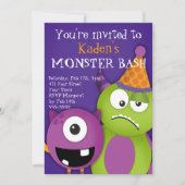 Monster Bash Birthday Party Kaart (Voorkant)