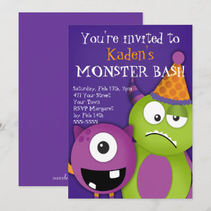 Monster Bash Birthday Party Kaart