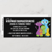 Monster Bash Birthday Party Kaart (Voorkant / Achterkant)