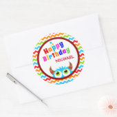 Monster Bash Birthday Party Ronde Sticker (Envelop)