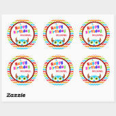 Monster Bash Birthday Party Ronde Sticker (Vel)