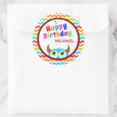 Monster Bash Birthday Party Ronde Sticker (Tas)