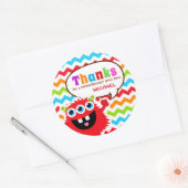 Monster Bash Dank u voor Markering Ronde Sticker (Envelop)
