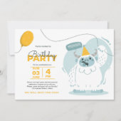 Monster Bash! Duotone verjaardagsuitnodiging Kaart (Voorkant)