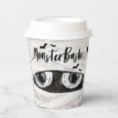 Monster Bash Fun Spooky Mummy Halloween Party Papieren Bekers (Voorkant)